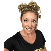 smiling girl in kitchen selfie sticker