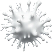 White liquid splash sticker