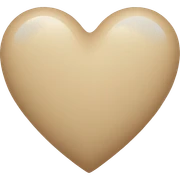 Beige heart  sticker