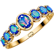 Van Cleef, luxury sparkling black opal gemstones and 3k diamonds, 24k bracelet sticker