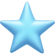 pastel blue star sticker