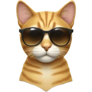 Cat with sunglasses sticker