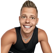 smiling boy with jewelry sticker