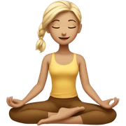 Blond girl doing yoga sticker