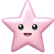 pale pink star sparkle sticker