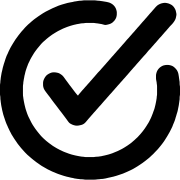 Checkmark with motivational swoosh sticker