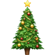 Christmas tree, decorated  sticker