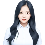 smiling girl in white shirt sticker