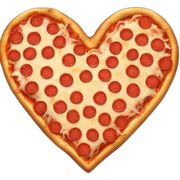Heart pizza sticker