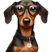 Dachshund wearing sunglasses sticker