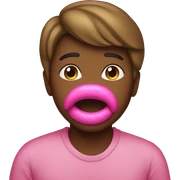 Pink kiss sticker