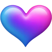 Pink purple blue heart sticker