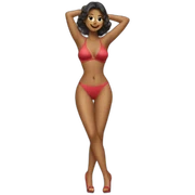 sexy woman on high heels swimming suit sticker