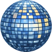 blue disco ball sticker