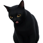 solitary cat in serene setting sticker