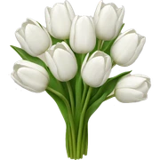 white tulip bouquet  sticker