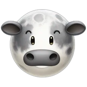 Moon moo sticker