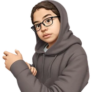 realistic portrait of boy with glasses sticker