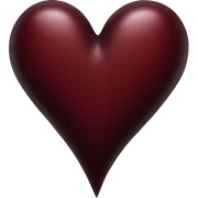 dark red heart sticker