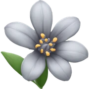 Grey aesthtic flower sticker