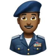 military blu beret sticker