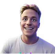 smiling boy in neon lights sticker