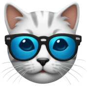 Cat emoji with sunglasses sticker