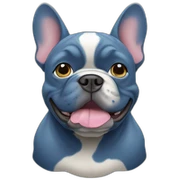 Blue French bull dog sticker