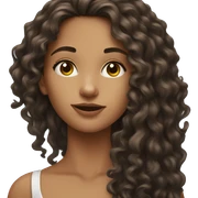 A long curly brunette girl  sticker