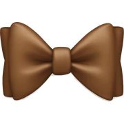 A brown bow  sticker