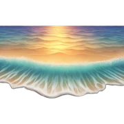 sunset beach sticker