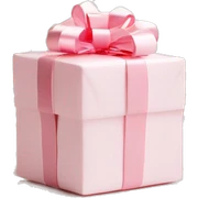 Light pink Christmas gifts under a white Christmas tree  sticker