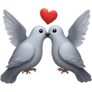 doves kissing sticker