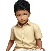 realistic portrait of a boy sticker