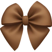 Brown bow sticker