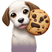 puppy and a cookie  sticker