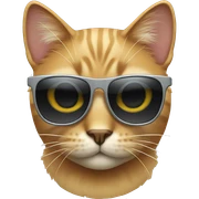 Cat with sunglasses sticker