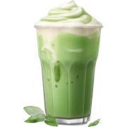 Iced matcha latte without topping sticker