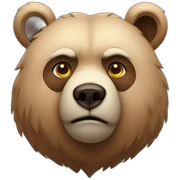 Serious bear sticker