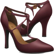 burgundy heel pair sticker