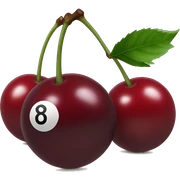 Two “8-ball cherries” sticker