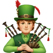 Green Bagpiper sticker