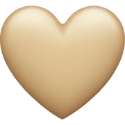 Beige heart sticker