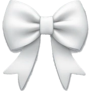 White bow  sticker