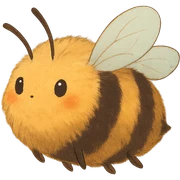 ghibli style fluffy bee sticker