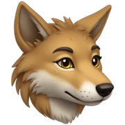 anthro furry coyote sticker