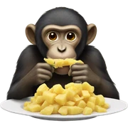 monkey eating sticker