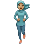 Hijabi-runing sticker