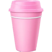 Pink cup sticker