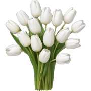 white tulip bouquet  sticker